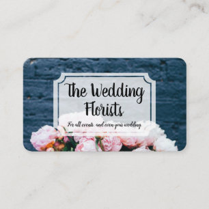 Cartão De Visita Florista de Casamento  Buquê Elegante de Flores