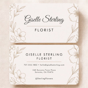 Cartão De Visita Florista Floral