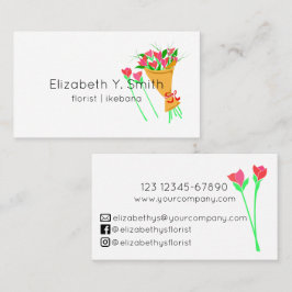 Cartão De Visita Florista Minimalista