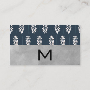 Cartão De Visita Florista Monograma e Bloco de Aquarelas