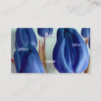 Cartão De Visita Florista - Tulipas Blue Rosey