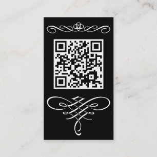 Cartão De Visita Flourish do código de QR