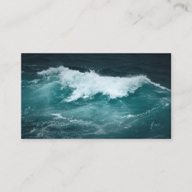 Cartão De Visita Fluxo Design de água (Frente)