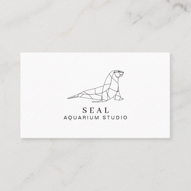 Cartão De Visita Foca de aquário (Frente)