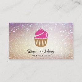 Cartão De Visita Fofo e doçura para Cupcake Home Bakery Cute Modern