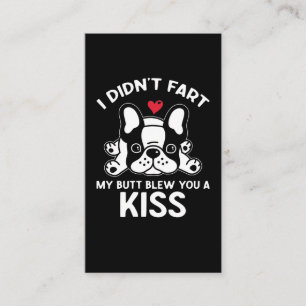 Cartão De Visita Fofo francês, dono do Bulldog Francês Cachorro A