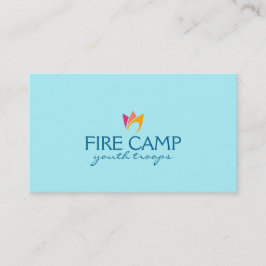 Cartão De Visita Fogo Flamejante (chamas laranja a rosa)