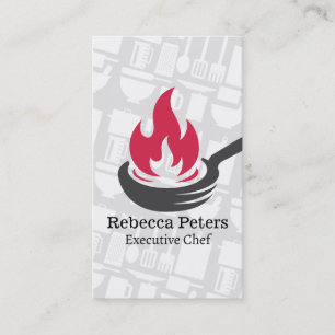 Cartão De Visita Fogo Panorâmico   Utensílios cozinhar