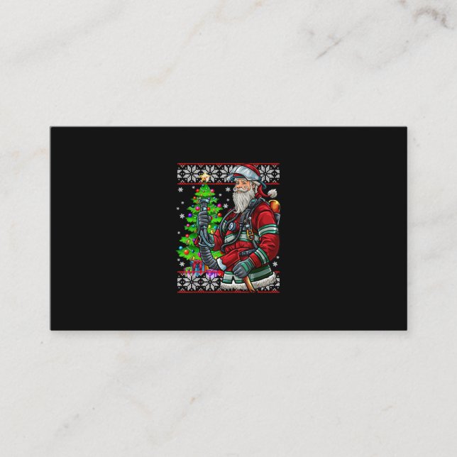 Cartão De Visita Fogos de artifício do Papai Noel (Frente)