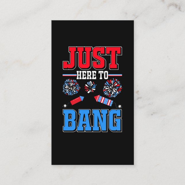 Cartão De Visita Fogos de artifício Partido Patriótico EUA Celebraç (Frente)