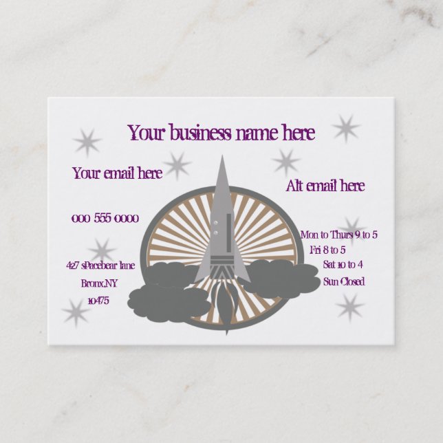 Cartão De Visita foguete (Frente)