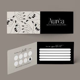 Cartão De Visita Folded Loyalty Beauty Salon Business Card