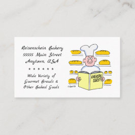 Cartão De Visita Folha de Cartoons de Pão Engraçado