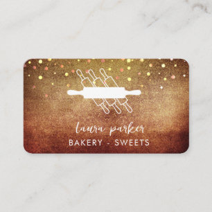 Cartão De Visita Folha de fabrico doméstico Rolling Pin White Vinta