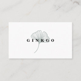 Cartão De Visita Folha de Ginkgo Moderna