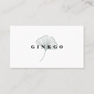 Cartão De Visita Folha de Ginkgo Moderna