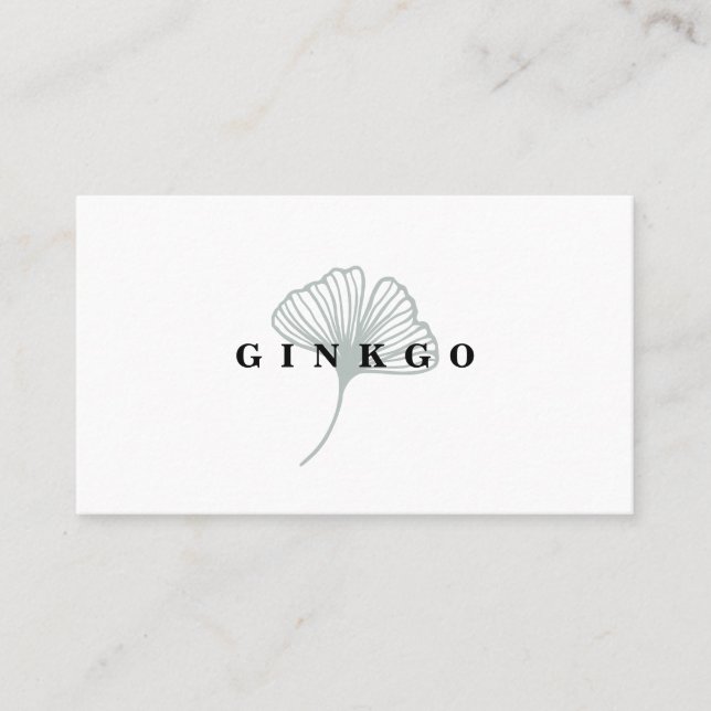 Cartão De Visita Folha de Ginkgo Moderna (Frente)