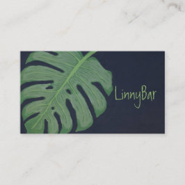 Cartão De Visita Folha de Monstera