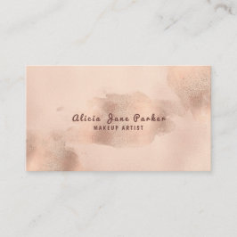 Cartão De Visita Folha de Rosa de cobre Dourada Glam Faux | Artista