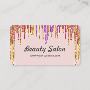 Cartão De Visita Folha rosa de Hair Dresser Hairstylist Personaliza