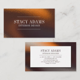 Cartão De Visita Folhagem de Bronze de Abstrato moderno