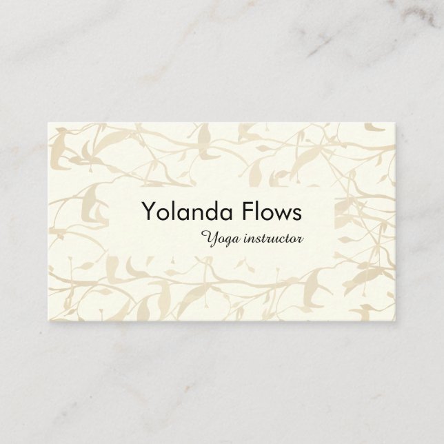 Cartão De Visita Folhagem do rico (Frente)