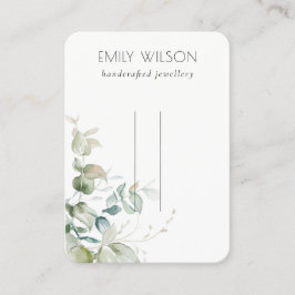 Cartão De Visita Folhagem Verde Foliage Azul Pastel Apresentação de