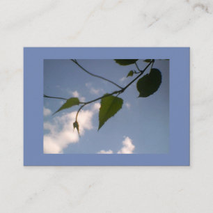 Cartão De Visita Folhagem Verde no Céu Azul