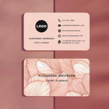 Folhas Botânicas em Rose Gold Logo de Florista