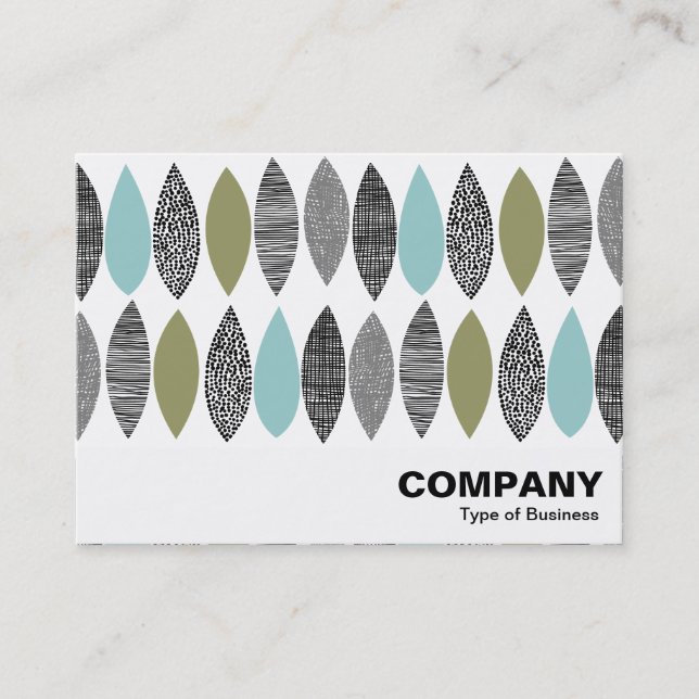 Cartão De Visita Folhas de abstrato - Folhas texturizadas 01 (Frente)