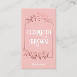 Cartão De Visita Folhas de rosa dourado escamas escamosas