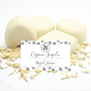 Cartão De Visita Folhas de Rosas de Arte Negra e Branca Desenhadas