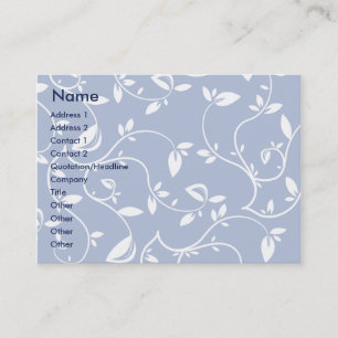 Cartão De Visita Folhas do azul - carnudos