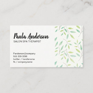 Cartão De Visita Folhas e ramos