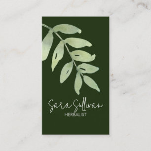 Cartão De Visita Folhas Medicina Herbal Ervas