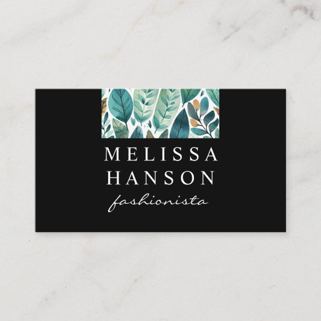 Cartão De Visita Folhas | Natureza (Frente)