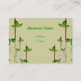 Cartão De Visita Folhas verdes