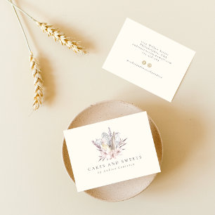 Cartão De Visita Folheto de produtos pastelaria Chef Baking Utensls