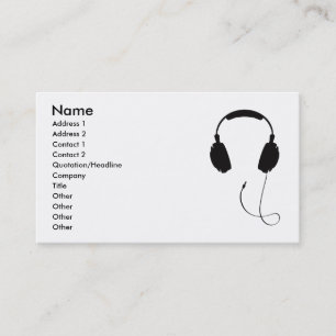 Cartão De Visita Fones de ouvido