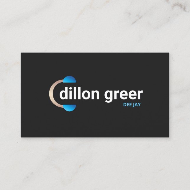 Cartão De Visita Fones de ouvido DJ Música (Frente)