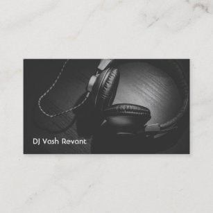 Cartão De Visita Fones de ouvido profissionais do DJ