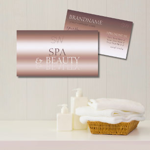 Cartão De Visita Fonte do Na moda Dourado de luxo com monograma