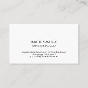 Cartão De Visita Fonte Serif Moderno Profissional Preto Branco Eleg