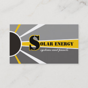 Cartão De Visita Fontes alternativas de energia solar/energia do so