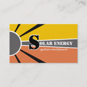 Cartão De Visita Fontes alternativas solares/do sol da