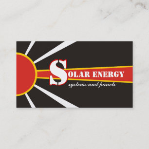 Cartão De Visita Fontes alternativas solares/do sol da