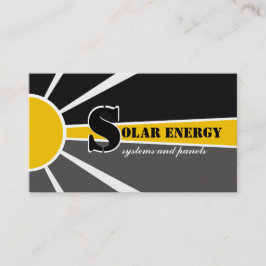 Cartão De Visita Fontes de energia solar/solar/alternativo de energ