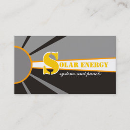 Cartão De Visita Fontes de energia solar/solar/alternativo de energ