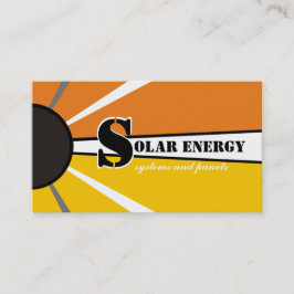 Cartão De Visita Fontes de energia solar/solar/alternativo de energ