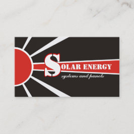 Cartão De Visita Fontes de energia solar/solar/alternativo de energ